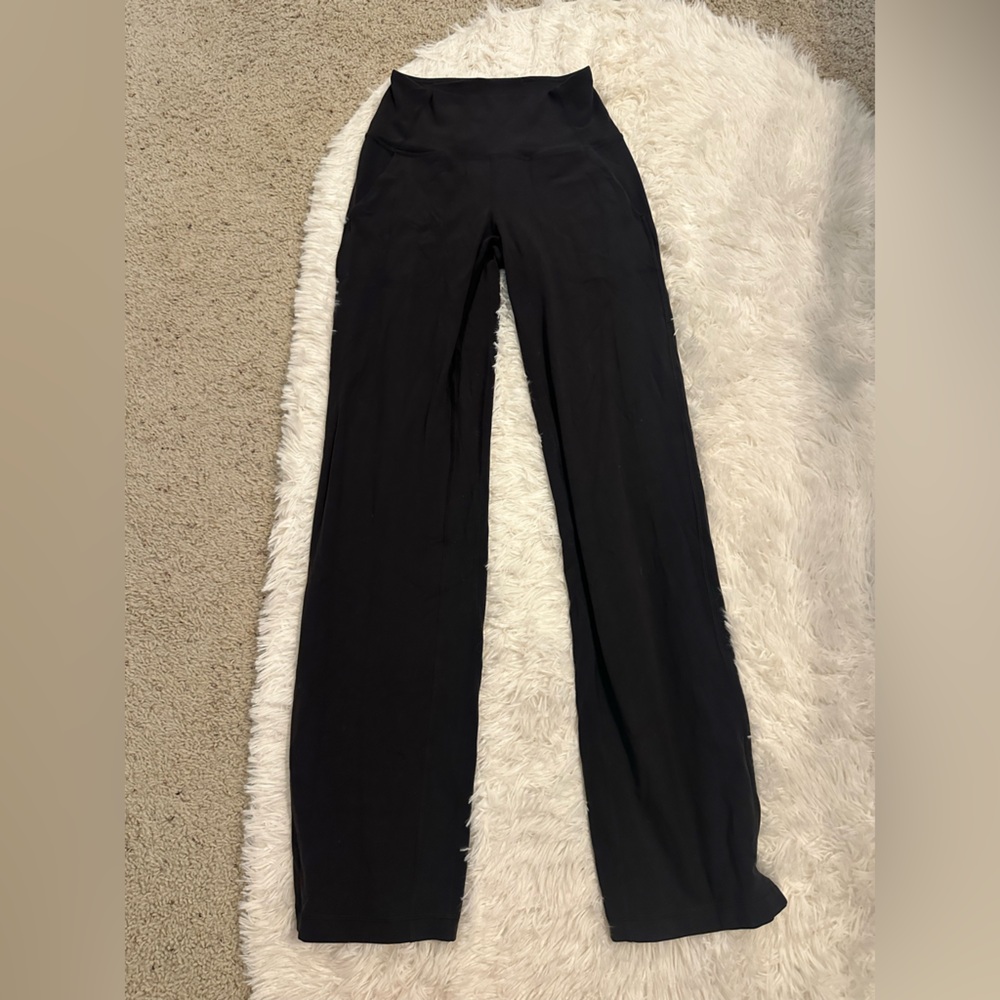 Black Lululemon Wide leg leggings size 6